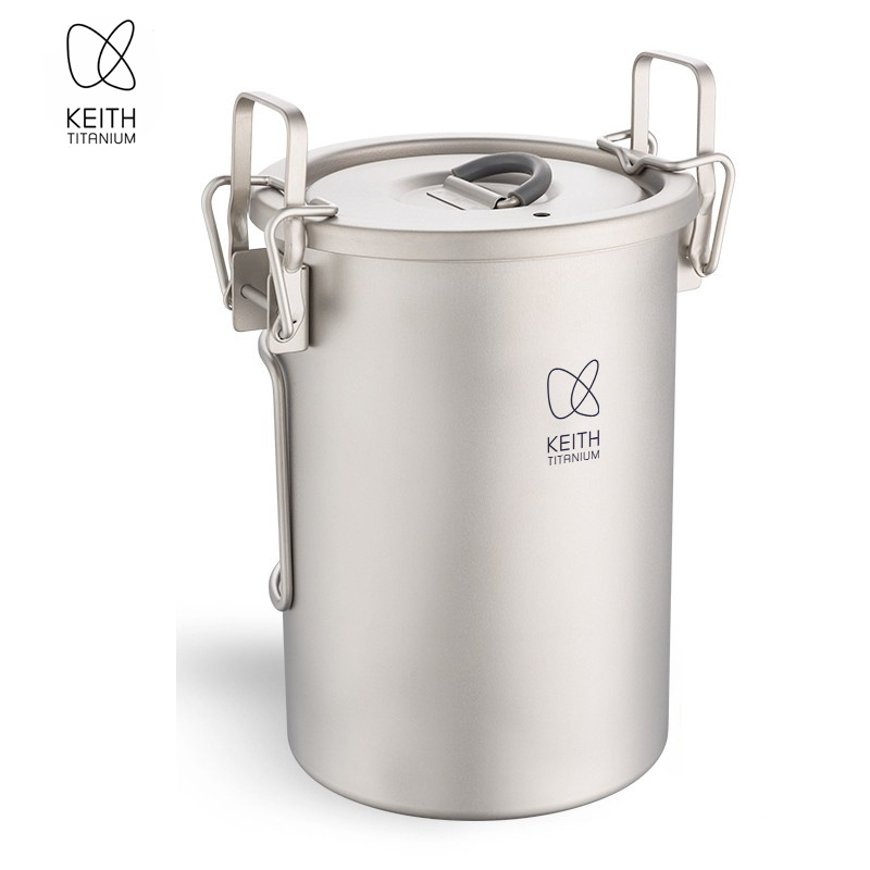 Camping Cooking Tin - KEITH Pure Titanium Rijstkoker, 900ml Ultralichte