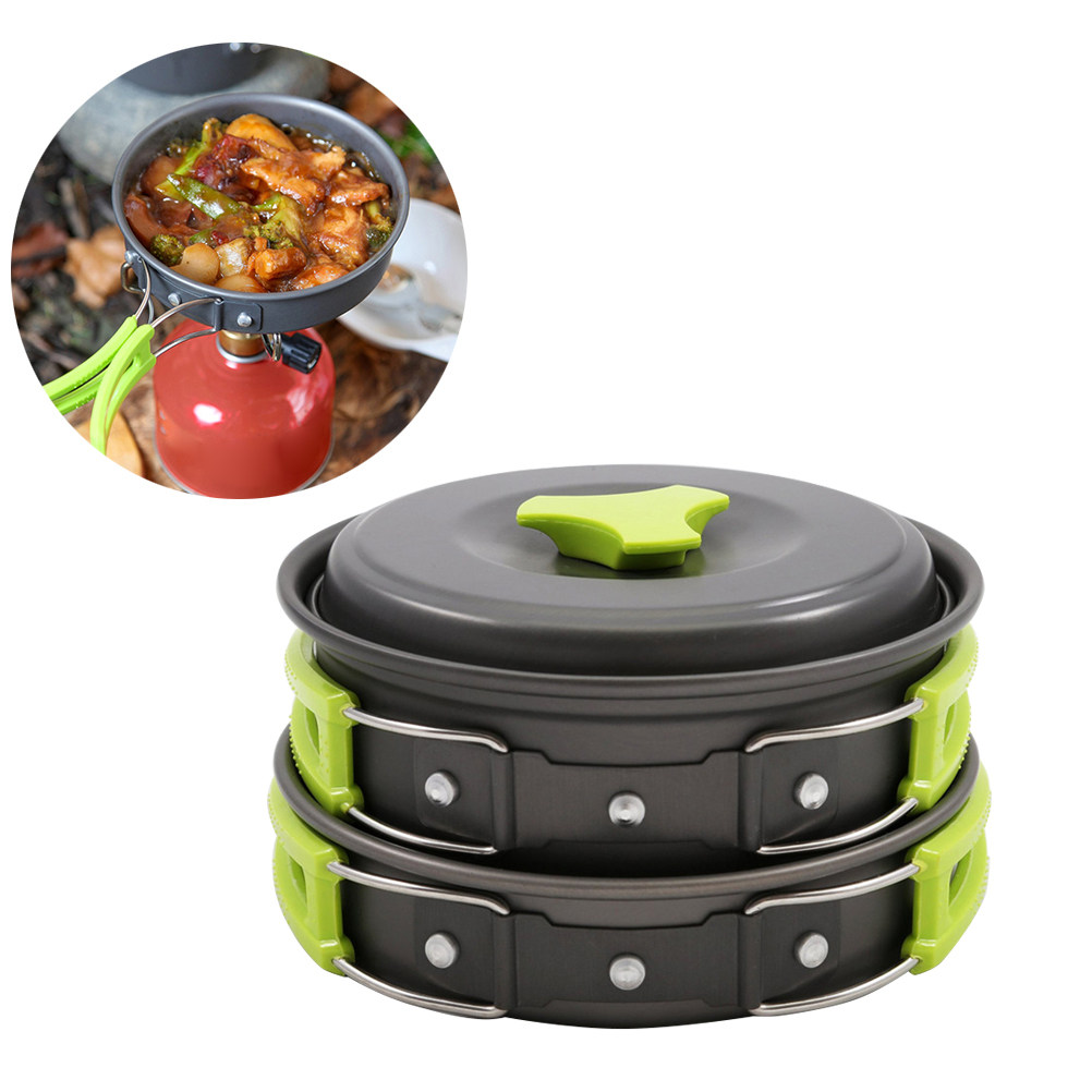 Camping Lightweight Cooking Pot - 10-delige lichtgewicht camping kookset voor 1-2