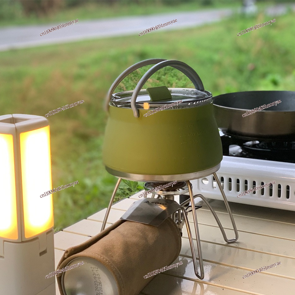 Camping Cooking Open Fire - Outdoor Amerikaanse siliconen opvouwbare waterkoker, draagbare