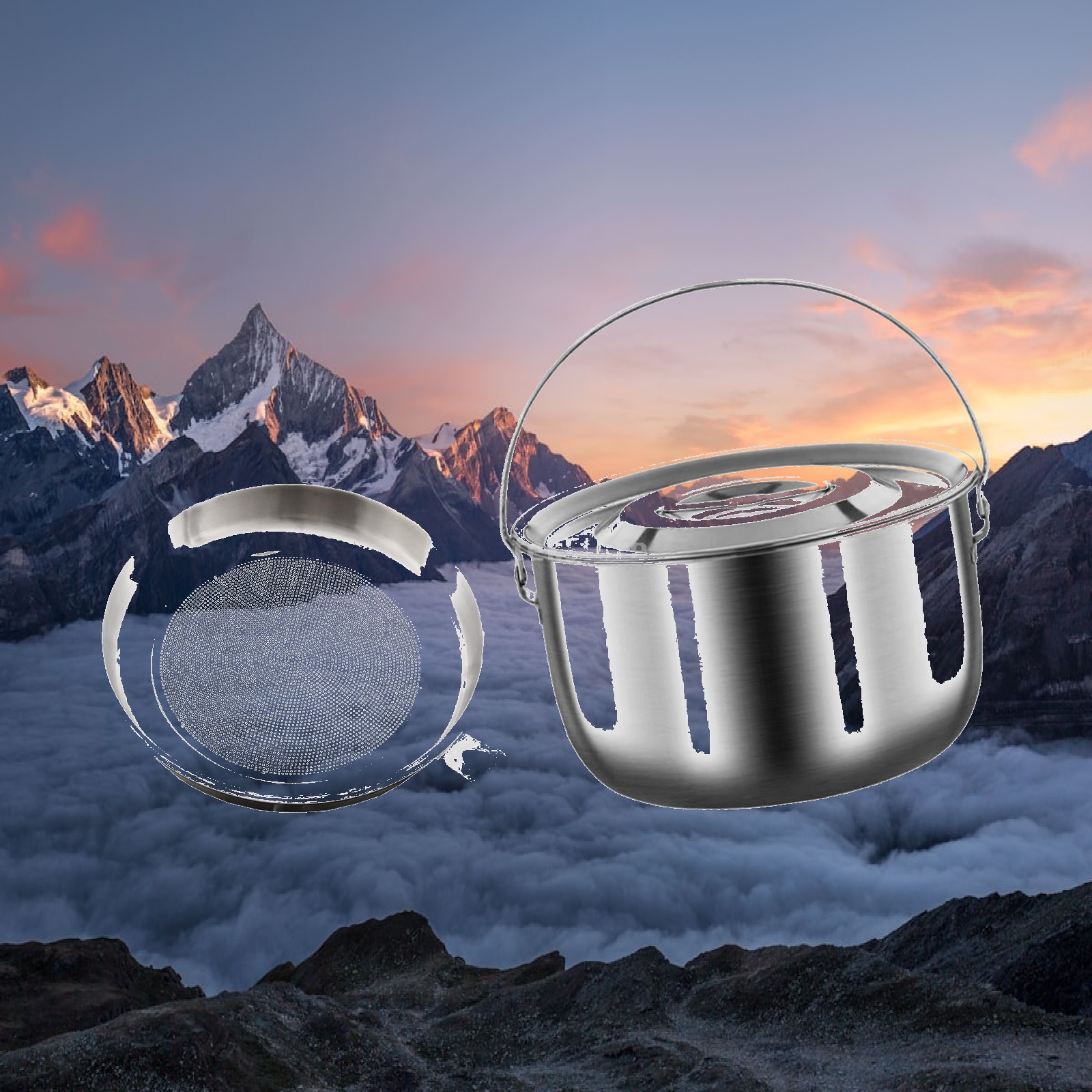 Camping Cooking Oil Container - Olieopslagcontainer Campingpot met handvat Veelzijdig kookgerei