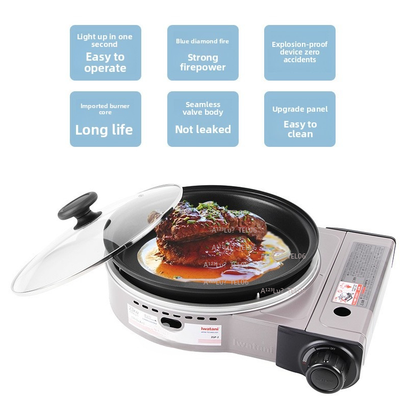 Camping Cooking Butane - Draagbare winddichte gasfornuis butaangasbrander ZGP-2 voor