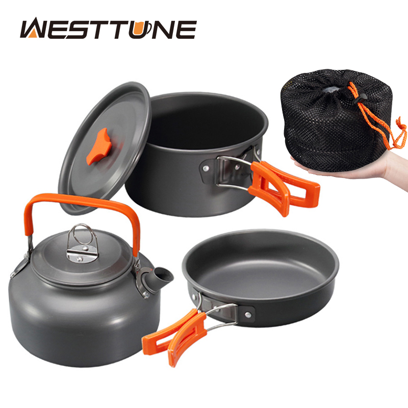 Camping Cooking Tin - WESTTUNE Camping Kookgerei Kit Aluminium Outdoor