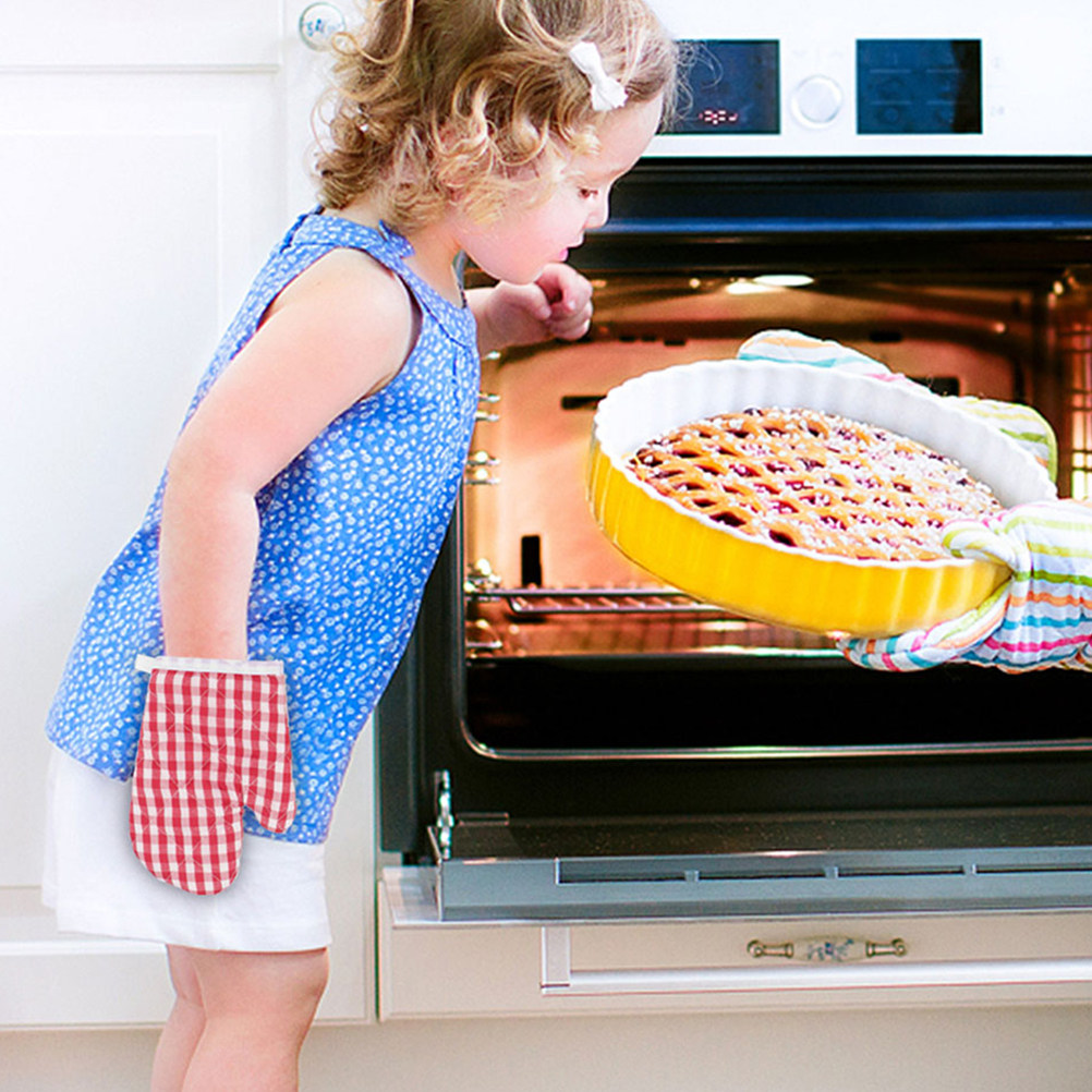 Camping Cooking With Kids - 4-delige kinderovenwanten, hittebestendige ovenhandschoenen voor koken,
