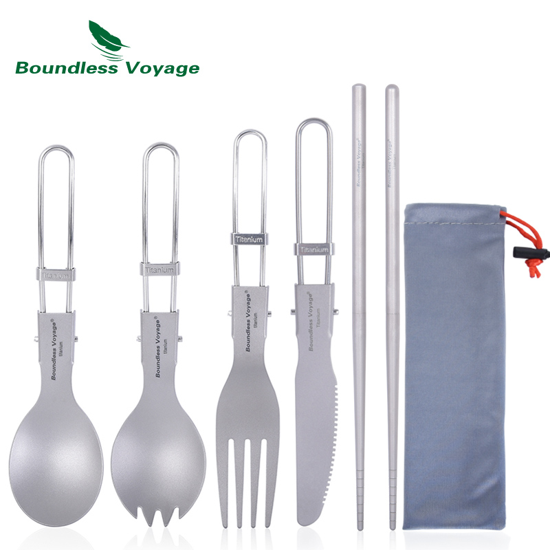 Camping Cooking Disc - Boundless Voyage Titanium Camping Bestek Opvouwbare