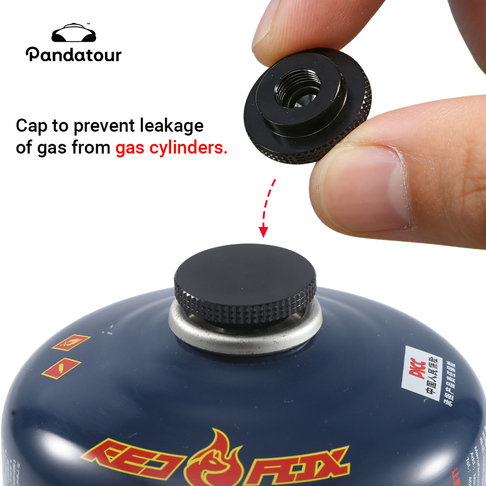 Cooking On Camping Stove - Pandatour Outdoor Camping lat Gastank Anti-lekplug