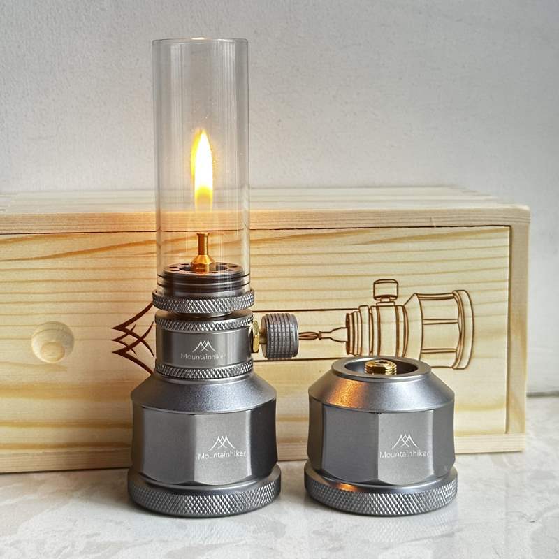 Cooking On Camping Stove - Campinggaslamp Draagbare kleine hangende glazen gaslantaarn
