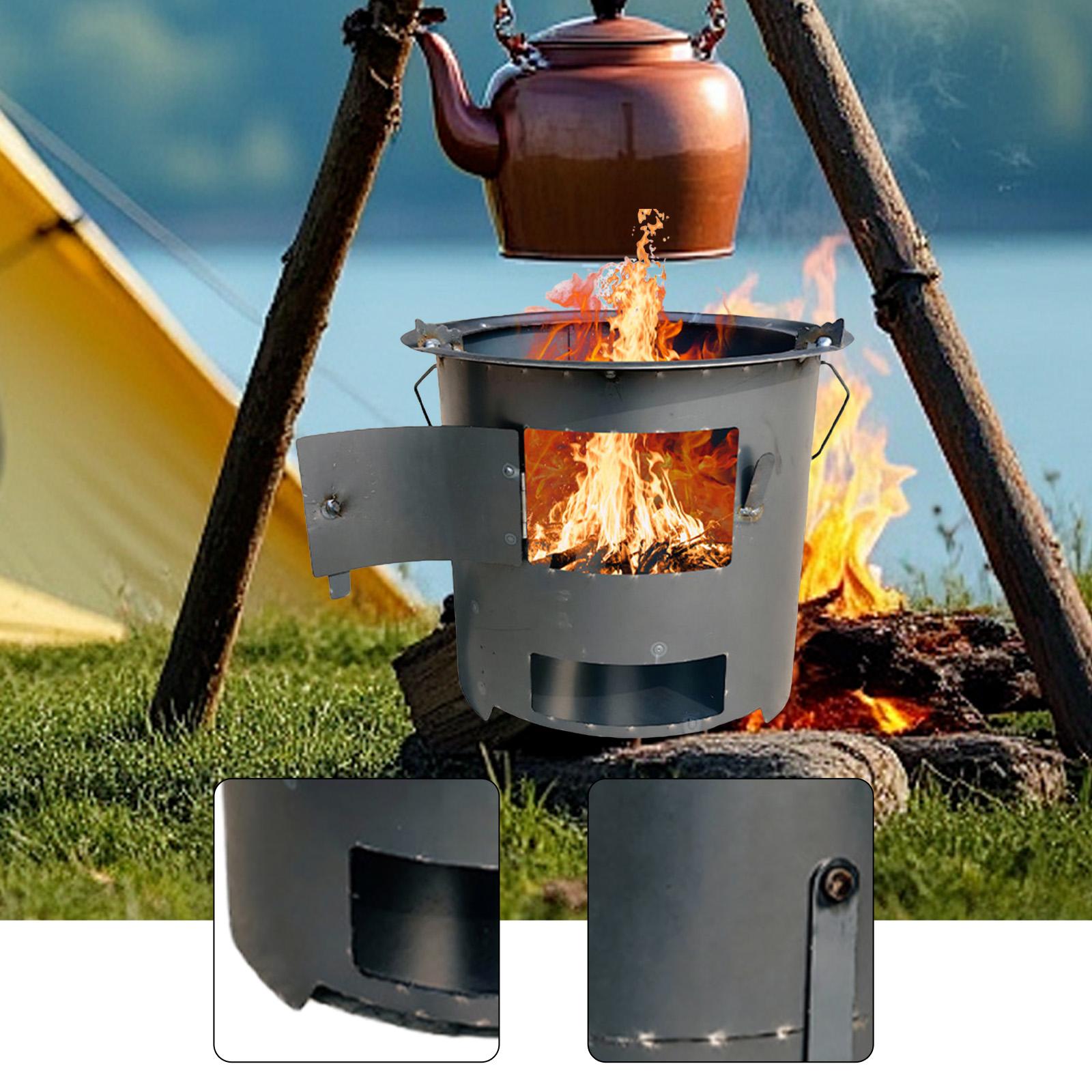 Camping Cooking Over Fire - Houtgestookte oven Kook over het vuur