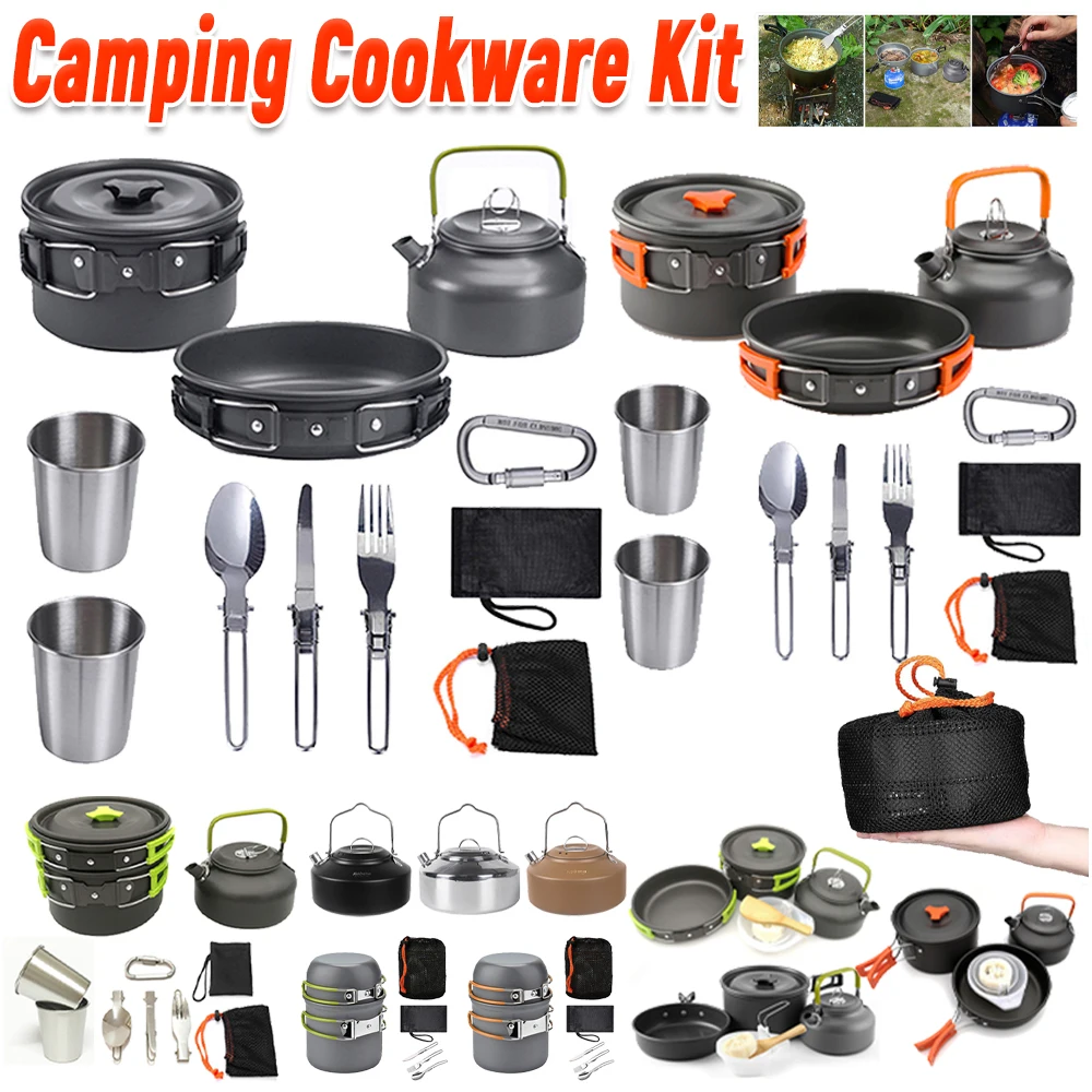 Camping Lightweight Cooking Pot - Campingkookgerei Set Ketel Pot Pan Kookset