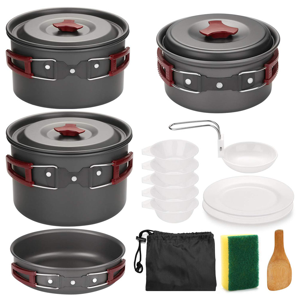Camping Lightweight Cooking Pot - Outdoor Camping Kookgerei Kit Non Stick