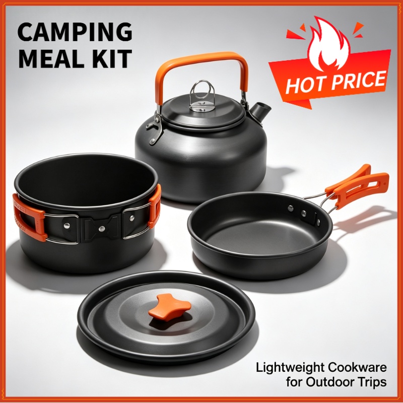 Camping Cooking Utensil Bag - Campingkookset Campingkookgerei Reisservies Outdoor Picknickset Theepot