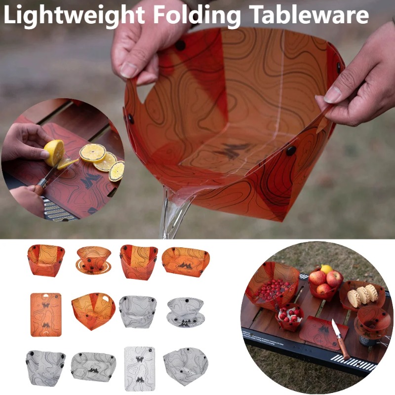 Camping Cooking Disc - Opvouwbaar campingservies Draagbare kom Dinerbord Koffiefilter