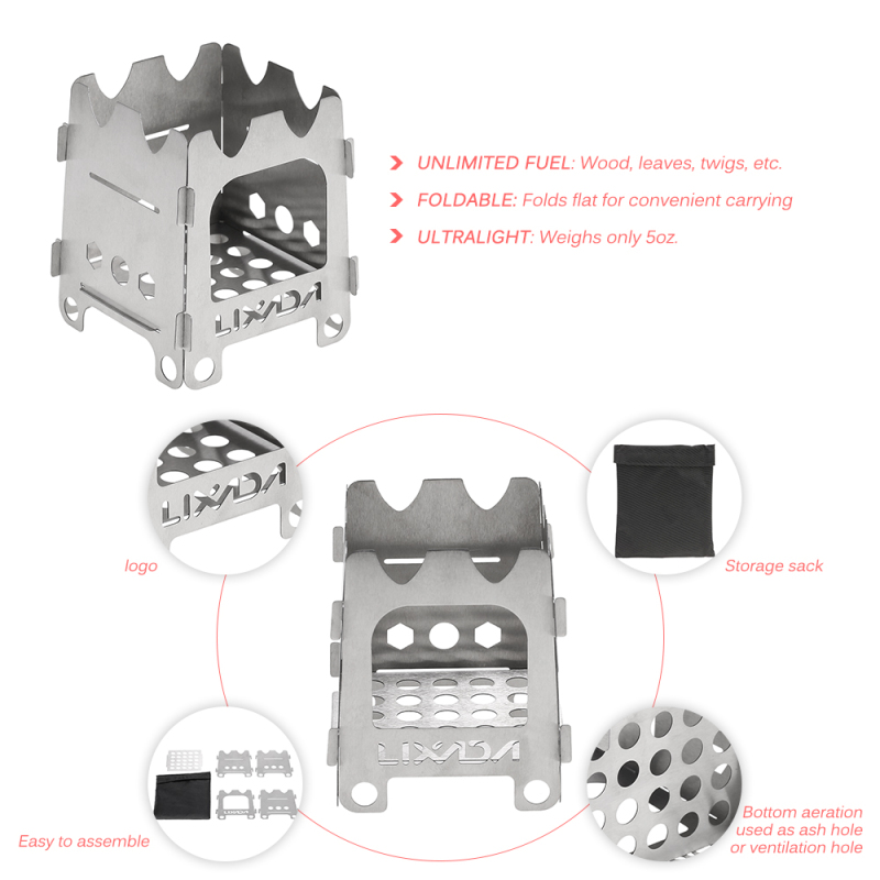Lixada Titanium/Roestvrij Staa - Camping Cooking Grate recensie en prijs