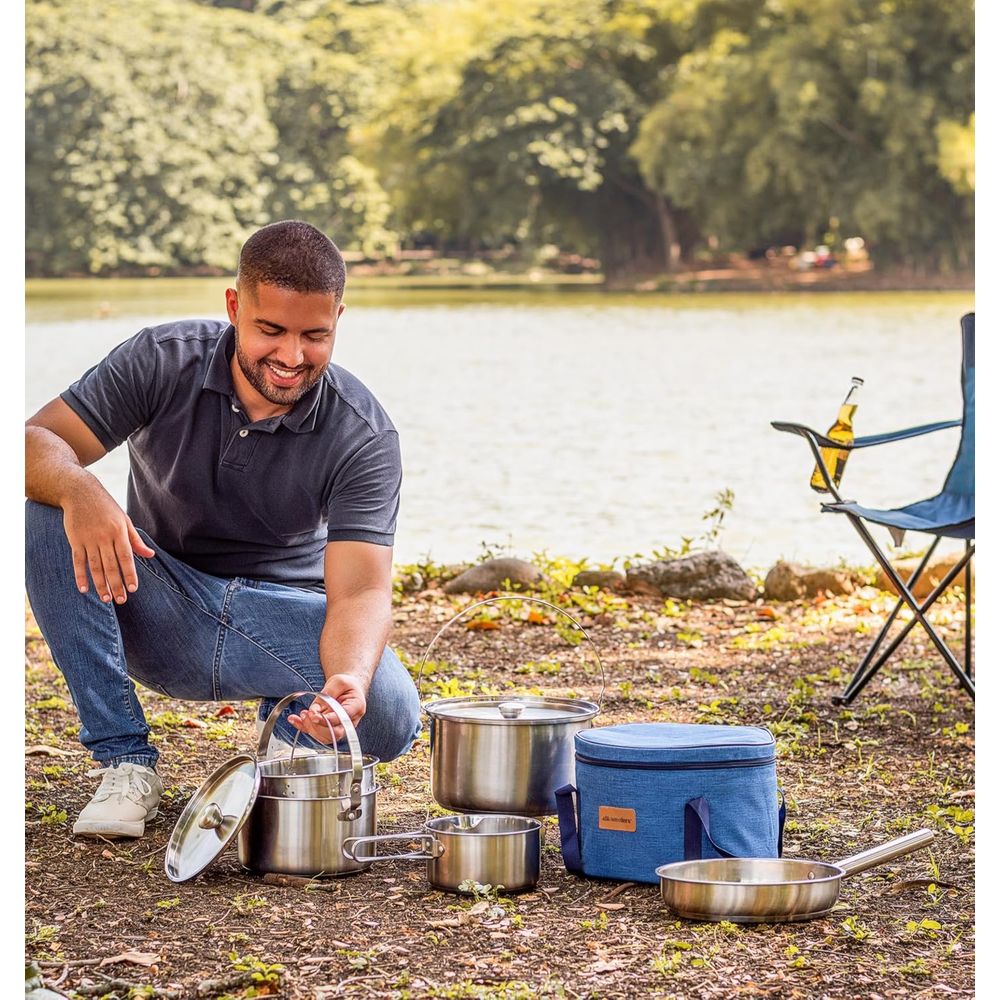 Campingkookset 304 roestvrij s - Camping Cooking Open Fire recensie en prijs