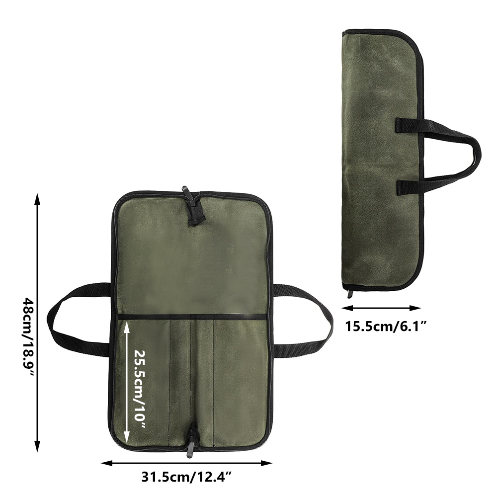 Gewaxte canvas messenroltas me - Camping Cooking Utensil Bag recensie en prijs