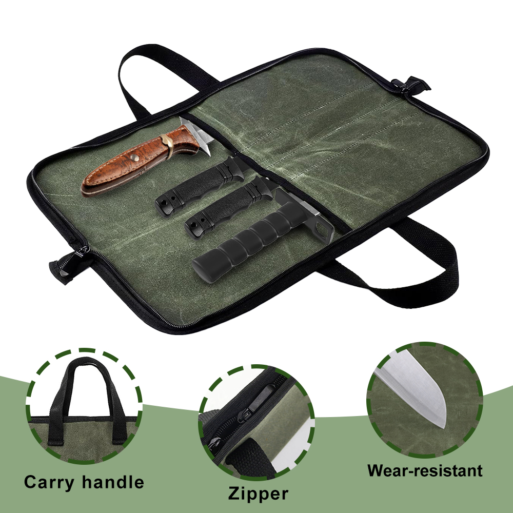 Gewaxte canvas messenroltas me - Camping Cooking Utensil Bag recensie en prijs
