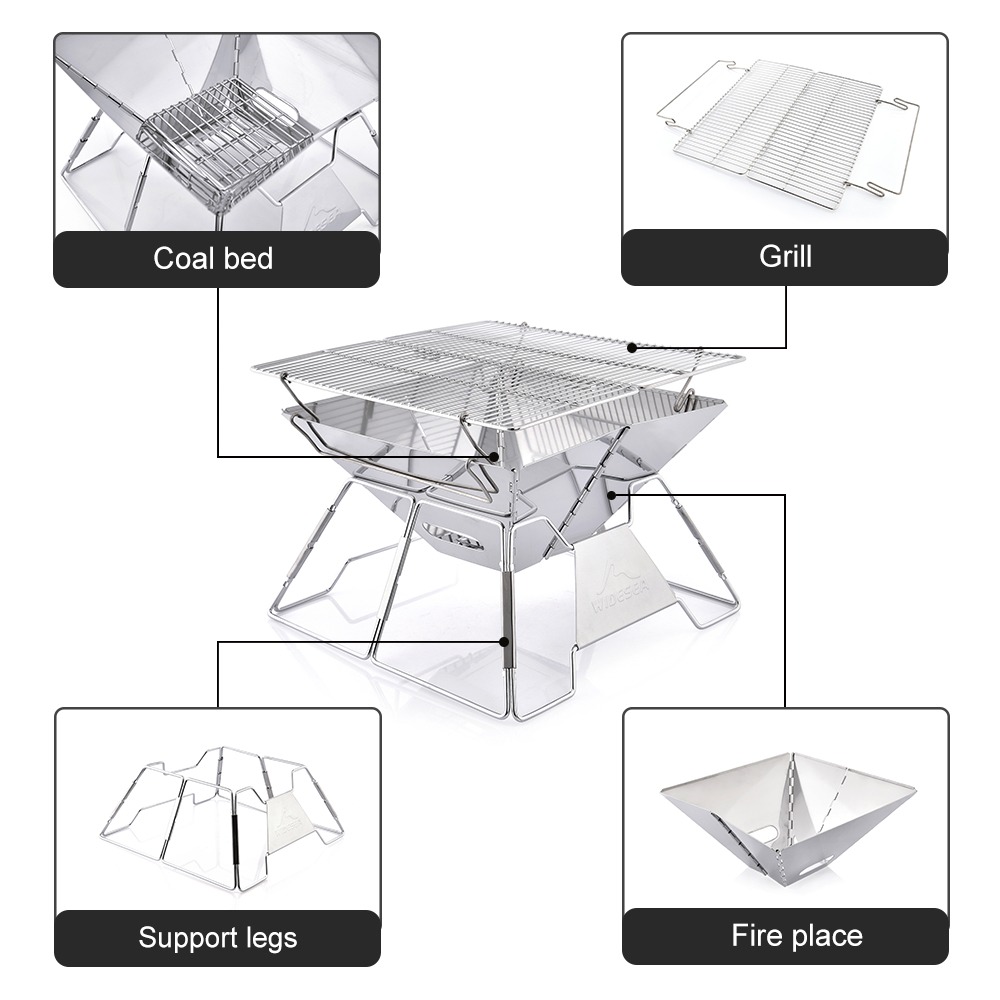 Widesea winddichte houtgestook - Camping Cooking Grate recensie en prijs