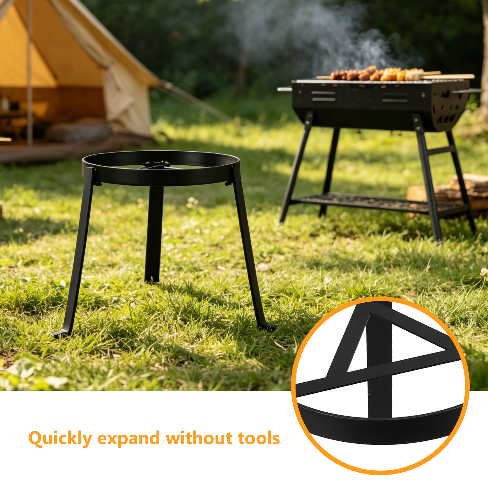 Vouwbare kampvuur-tripod, draa - Camping Cooking Over Fire recensie en prijs