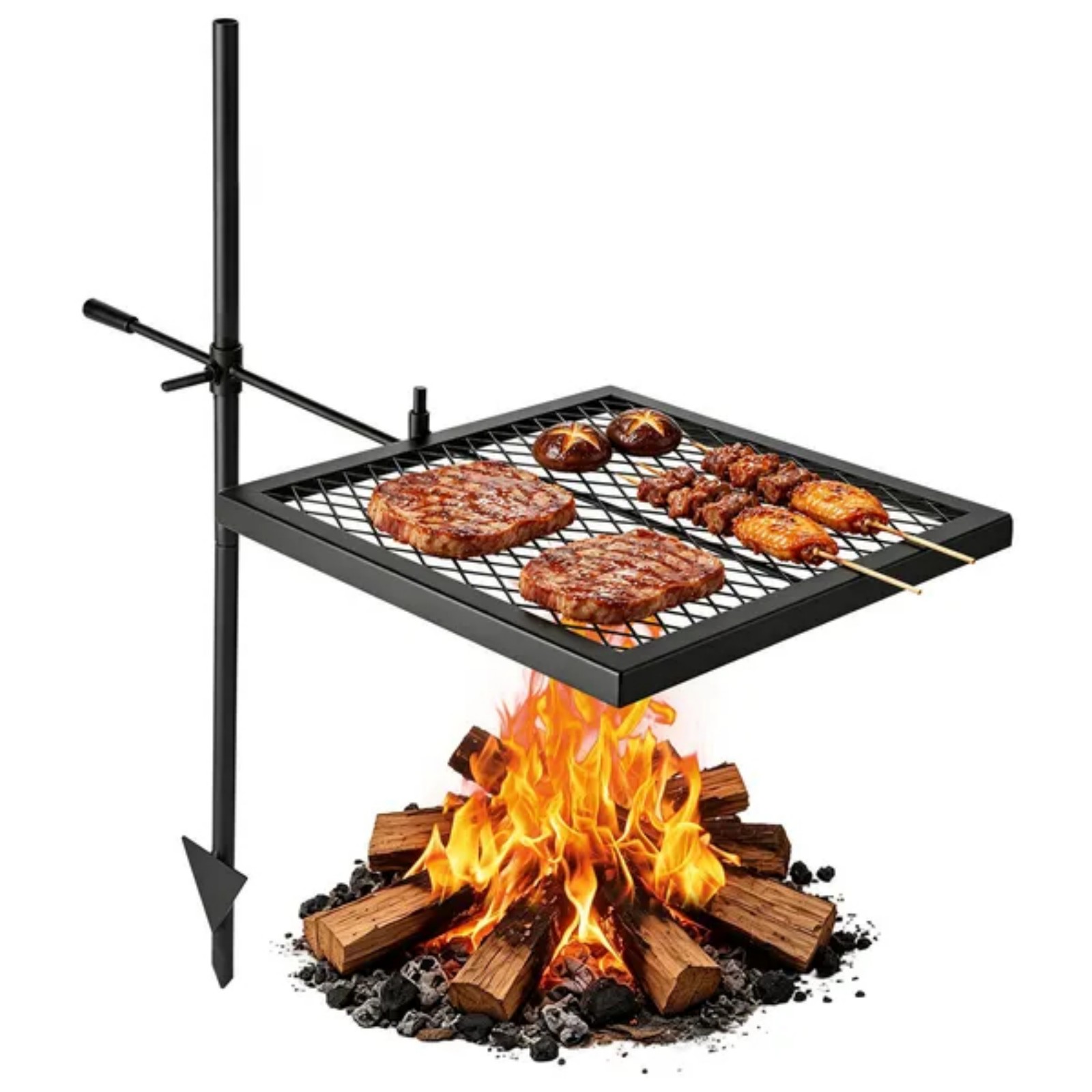 Robuuste draaibare kampvuurgri - Camping Cooking Over Fire recensie en prijs