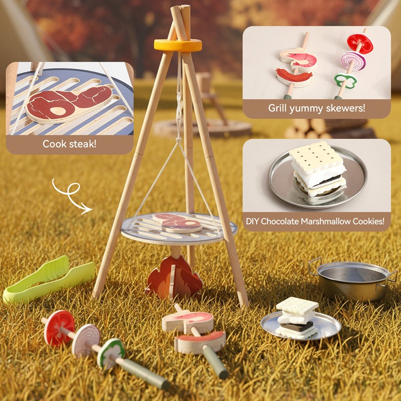 Houten Kinder Camping Barbecue - Camping Cooking With Kids recensie en prijs