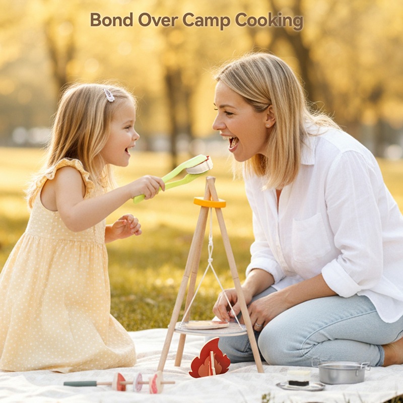 Houten Kinder Camping Barbecue - Camping Cooking With Kids recensie en prijs