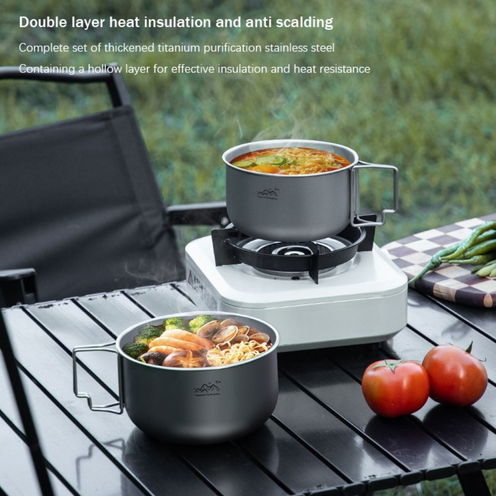 Compacte campingpot van titani - Camping Cooking Noodles recensie en prijs