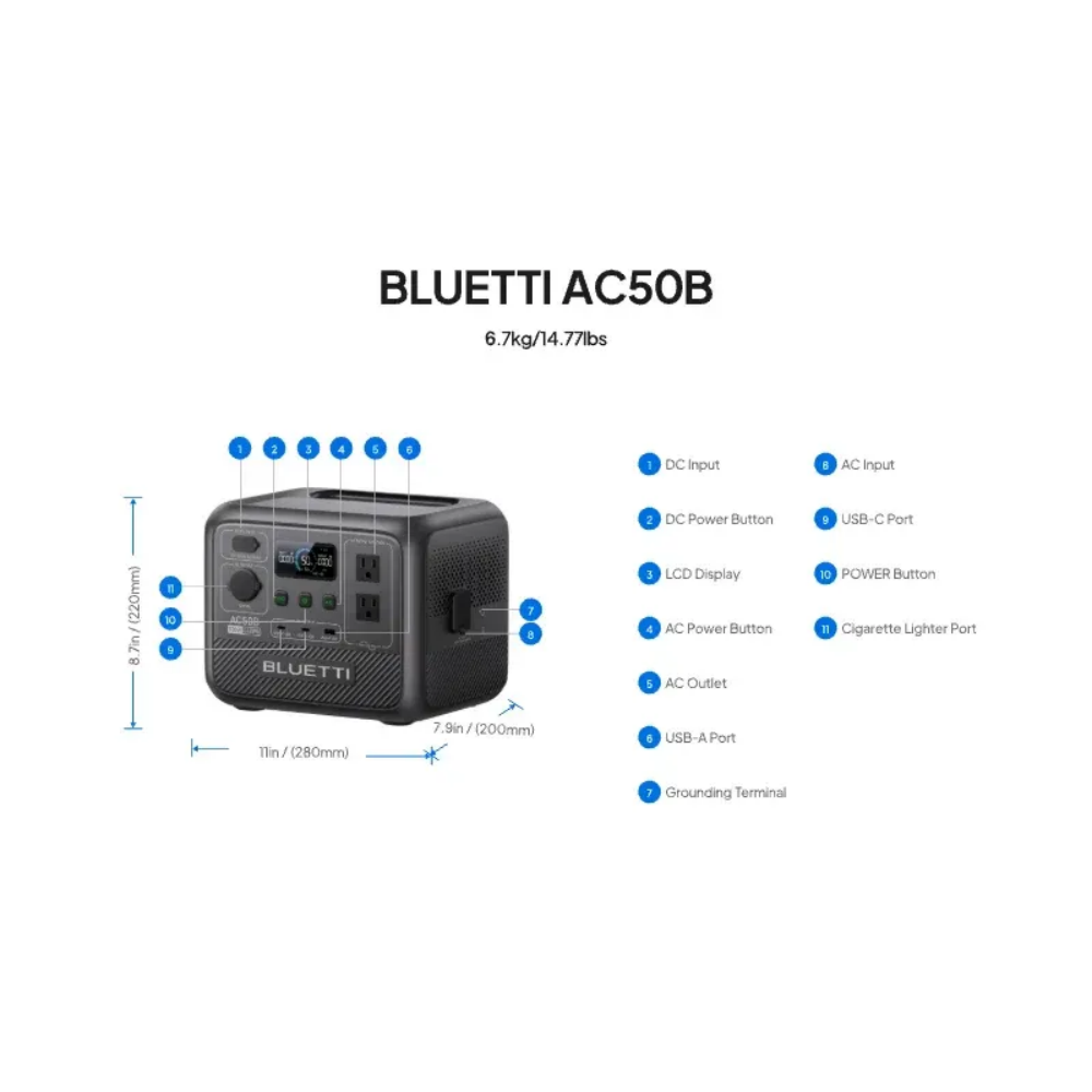 BLUETTI AC50B Draagbare Powers - Camping Cooking Tin recensie en prijs