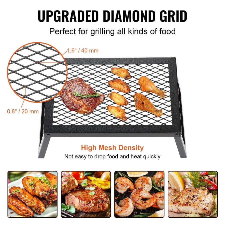 Vouwbare kampvuurgrill, heavy- - Camping Cooking Over Fire recensie en prijs