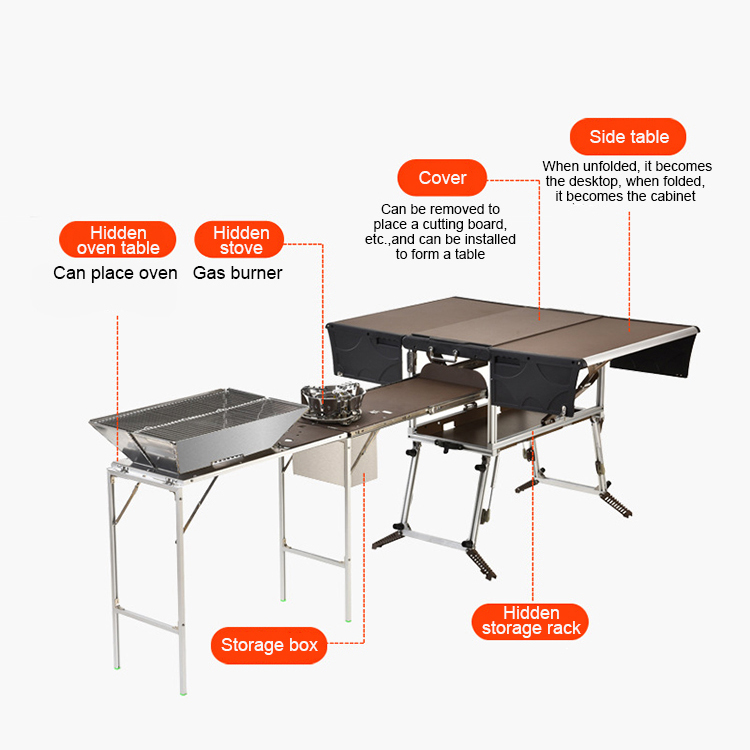 Draagbare mobiele keuken voor  - Quality Camping Cooking Set recensie en prijs