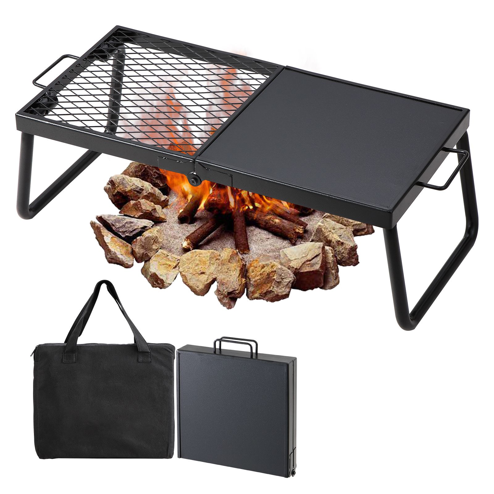 Opvouwbare kampvuurgrill, stev - Camping Cooking Open Fire recensie en prijs