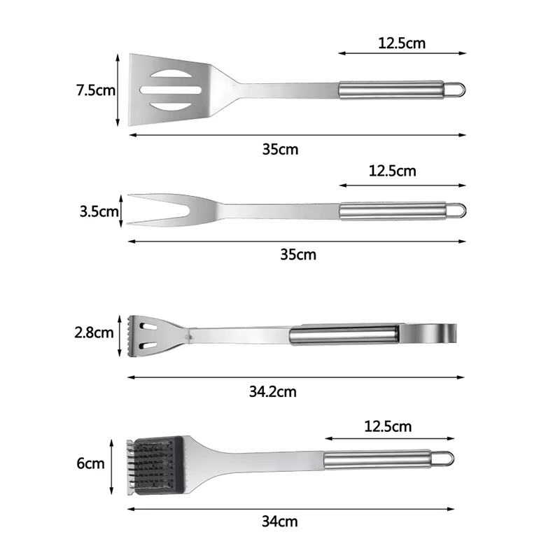 Grillgereedschapset RVS BBQ-ac - Camping Cooking Utensil Bag recensie en prijs