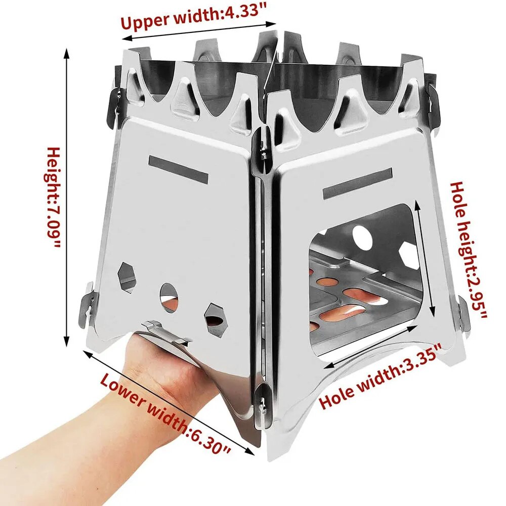 Draagbare campinghoutkachel me - Camping Cooking Grate recensie en prijs