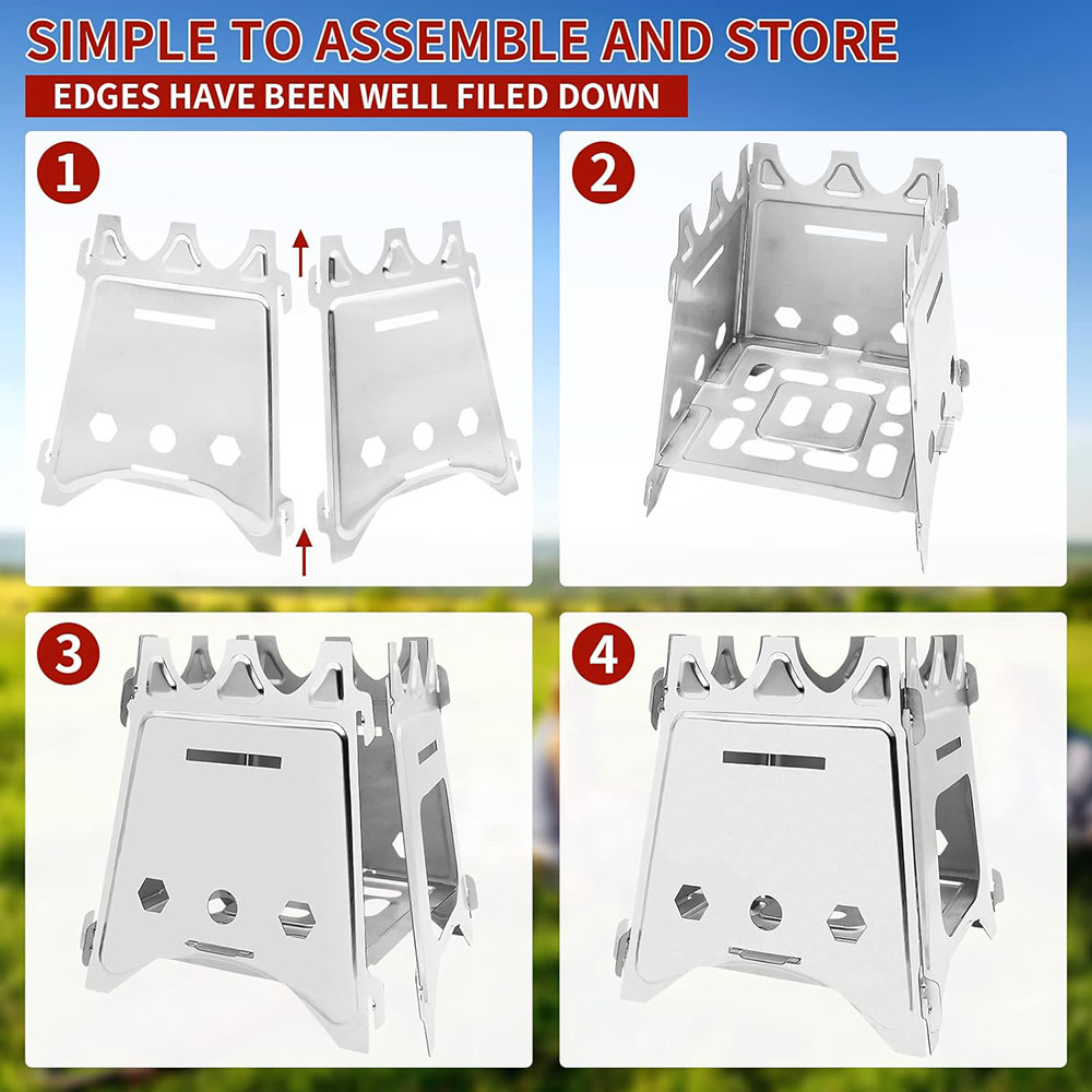 Draagbare campinghoutkachel me - Camping Cooking Grate recensie en prijs